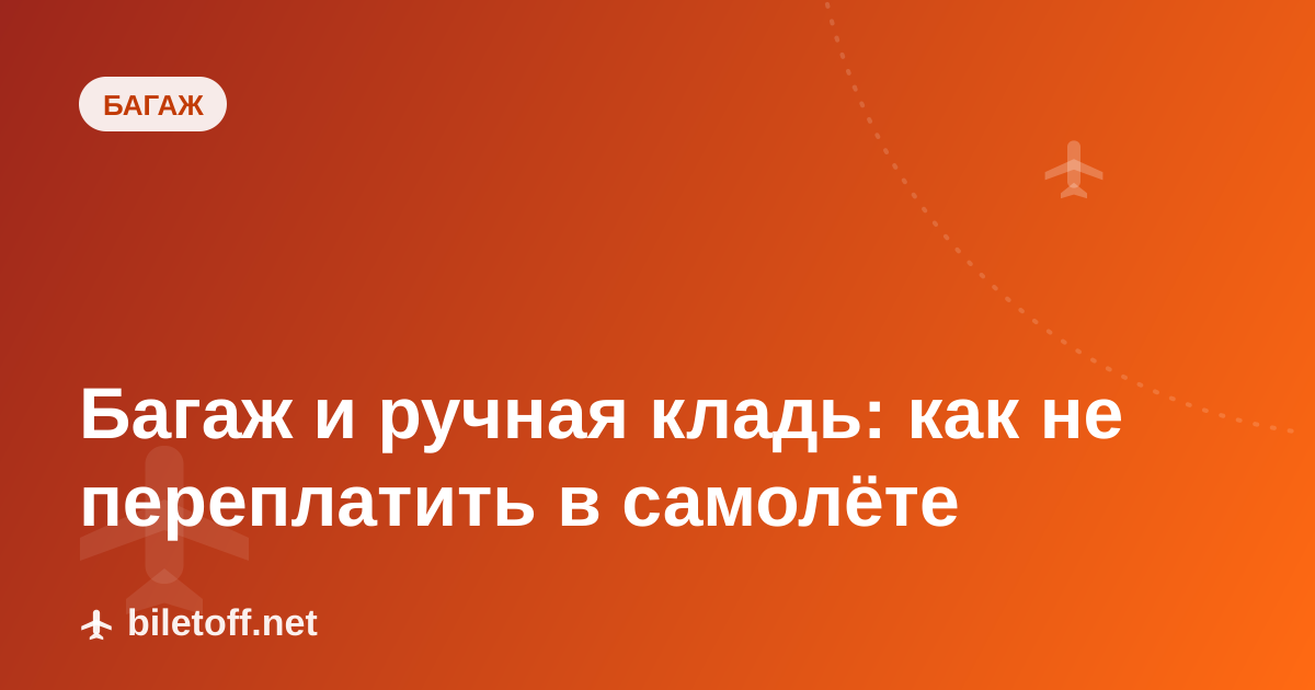 Багаж и ручная кладь: как не переплатить в самолёте